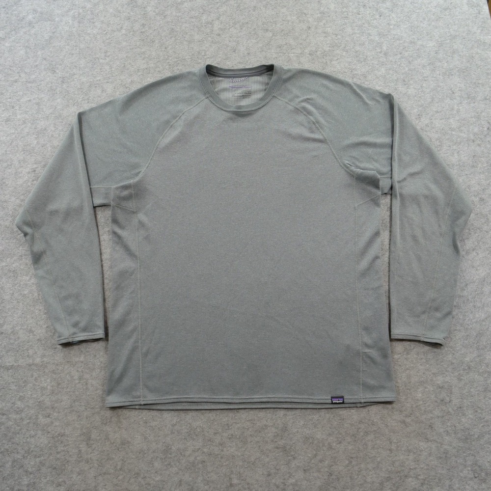 Patagonia Shirt Men Extra Large Gray Capilene Midweight Long Sleeve Thermal